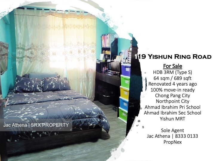 Blk 119 Yishun Ring Road (Yishun), HDB 3 Rooms #188778062